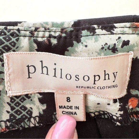 Philosophy pencil  skirt, midi length, in a floral print, unlined - Picture 9 of 11